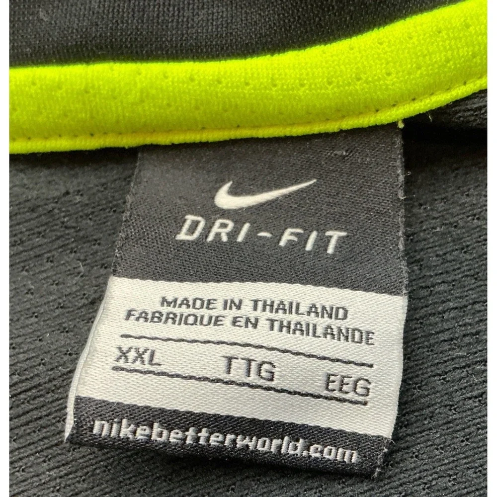 Nike Dri-FIT‎ Long Sleeve Shirt Black Grey Performance Training XXL 677538-010